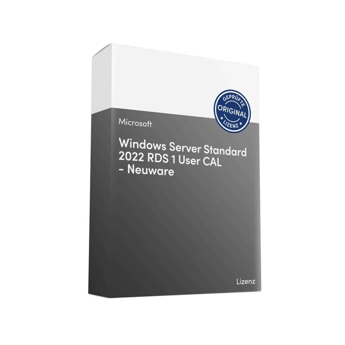 Windows Server Standard 2022 RDS 1 User CAL Neuware DE